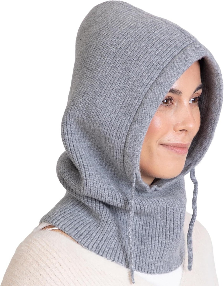 Brook + Bay Knitted Hooded Scarf w/drawstrings - Knit Balaclava
