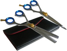Pair of Hair Cutting and thinning Scissor Shears Barber Hairdressing 43JTH2BPAIR