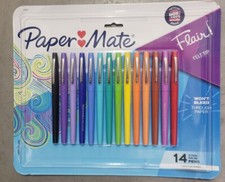 Paper Mate Flair Felt Tip Pens, Medium Point 0.7mm , Assorted Colors, 14 Count