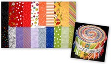 JELLY ROLL Precut Fabric Rainbow Colors Loralie Assortment 20 Strips 2.5" X WOF