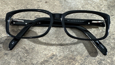 BMEC Big Wig Black Flex Hinge Eyeglasses Frames 55-16-145-34mm G19