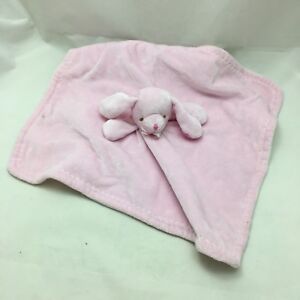 Pink Rabbit Baby Security Blanket White Blankie Blankets Beyond Plush ...