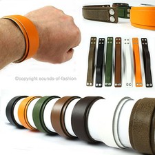 Lederarmband Herren Leder Armband breit Made in Germany schwarz orange gr&uuml;n wei&szlig;