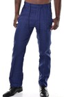 Bohio Herren 100 % Leinen Hose - Marine Flat-Front Kordelzug Hose (S ~ 3XL) - MLP19