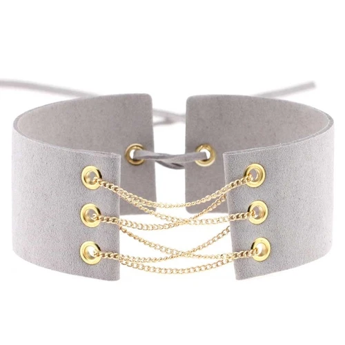 Gothic Samt breit mit Kette Choker Halskette Punk verstellbar Halsband Zubehör - Bild 15 von 55