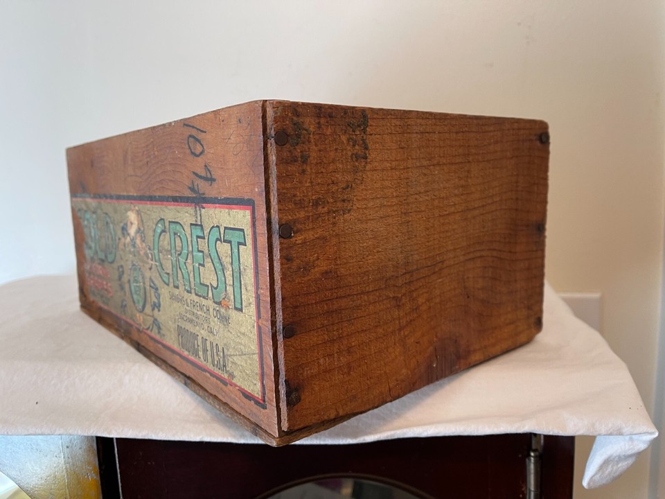 Vintage Wood Advertising Box Kettleman Fruit Growers Lodi Calif CA