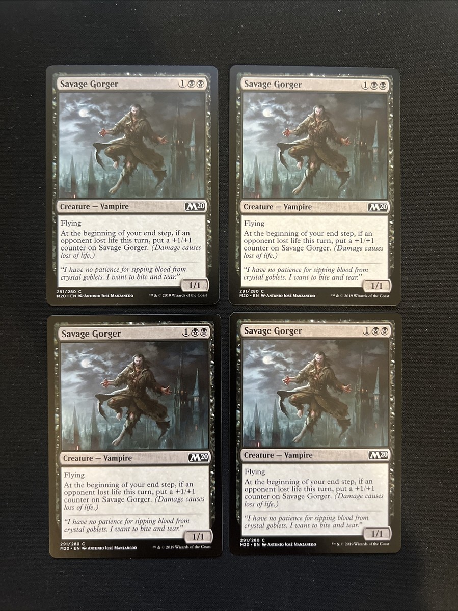 Savage Gorger X4 NM M20 Core Set Magic the Gathering MTG Ships