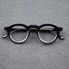 Belgium Acetate Eyeglasses Frames Round Retro Reading Glasses Men Women Fashion