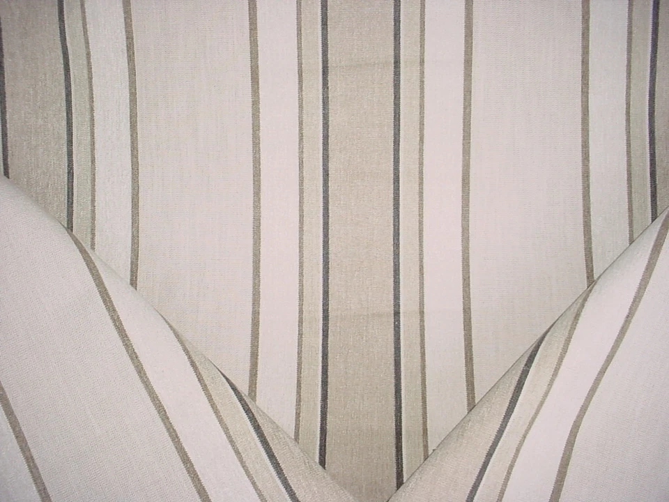 1-5/8Y Mark Alexander Tangier M346 Chenille Stripe Drapery Upholstery Fabric - Image 3 of 4