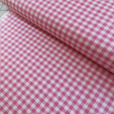 MDG By The Yard, Pink Checks Cotton Fabric $3.99 Ships Any Amount Of Fabric.