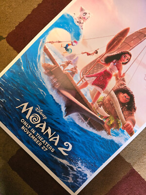 Disney Moana 2 Maui Moana 11x16.5 Poster 2024 | eBay