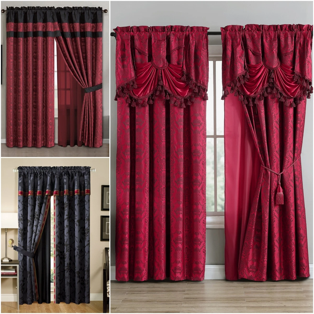 Black And Red Curtains For Living Room Matttroy