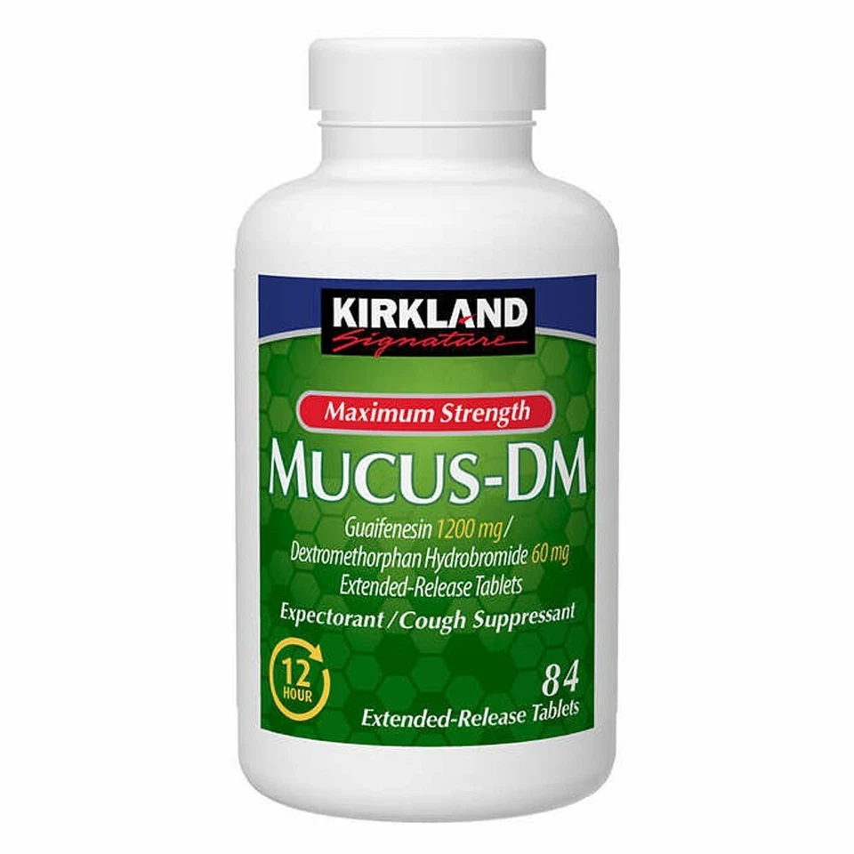 Kirkland Maximum Strength Mucus-DM 84 таблетки с пролонгированным высвобождением - Изображение 2 из 3