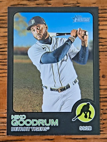 2022 Topps Heritage - #75  Niko Goodrum Black Border /50