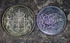 2 coins 1953 LD and 1969-Canada-1953 silver 50 cent coin - Canadian half dollar