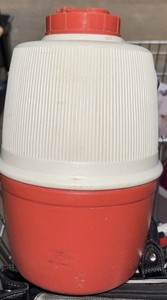 RARE Vintage Poloron 1/2 Gallon Picnic Water Jug Pour Spout Lid MADE IN U.S.A.