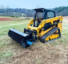 72" Hydraulic Skid Steer Angle Broom Skid Steer Angle Sweeper Loaders Attachment