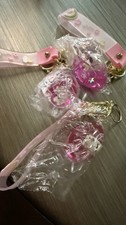 Assorted Cartoon Character Strap Keychain Lot w/ Detachable Keyring, Plastic