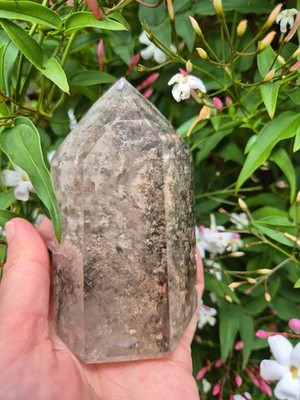 Klar Quarz Spitze Lodolith Einschlüsse Brasilien Edelstein Sammler Geschenk Heilung