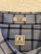 PETER MILLAR MEN'S SZ XL LONG SLEEVE 100 COTTON DRESS SHIRT