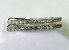 QVC 1.50cttw White Topaz Gemstone Sterling Silver Inside Out Hoop Earrings — photo 2