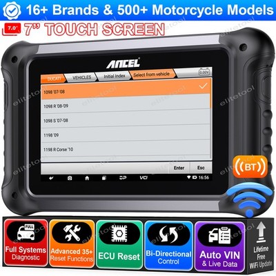 ANCEL MT700 OBD2 Scanner Motorcycle Alll Systems Diagnostic Scan Tool Motorbike