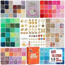 23000 Clay Beads Bracelet Making Kit for Girls-120 Colors 6 Mega Combo Set