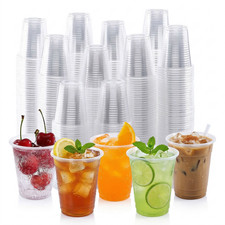 7oz Clear Plastic Cups Reusable Water Coolers Catering Drinking Vending Glasses