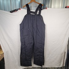 RefrigiWear Iron Tuff 0385R High Bib Overalls Large Navy Cold Weather Workwear