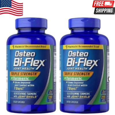 Osteo Bi-Flex Triple Strength + Turmeric Joint Health Supplement Pack of 2