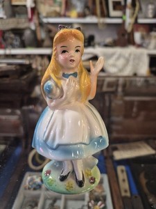 Vintage 1960’s Alice In Wonderland Disney Figurine Walt Disney Japan 1950 MCM