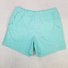 Columbia PFG Men's Large Mint Green Omni-Shade Hybrid Shorts Pockets Fishing