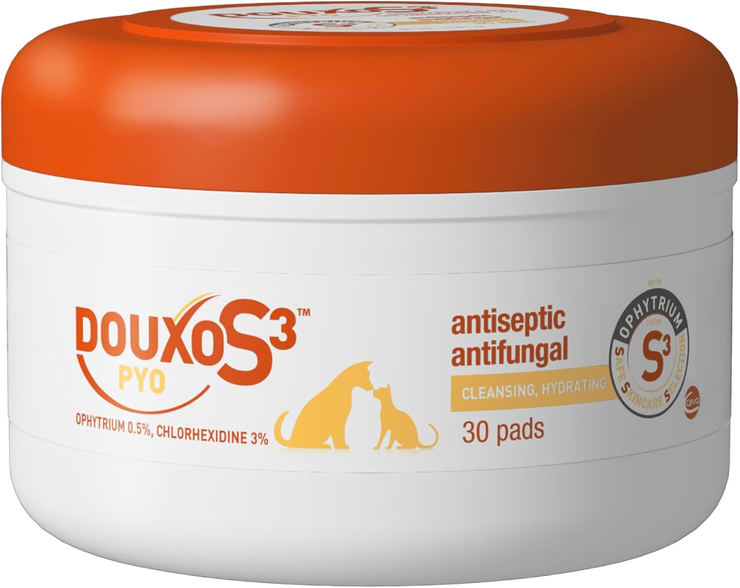 Douxo S3 PYO Antiseptic Pads 30ct &ndash; 3% Chlorhexidine for Dogs & Cats Skin Infect