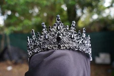 Black metal Tiara Crown Goth Diadem