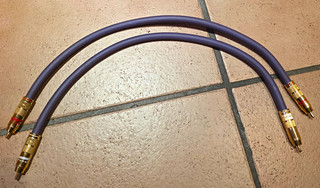 2 x Oehlbach NF 214 Type 1036 Cinch/RCA Kabel 0 5 m vergoldet Lila 2 x 50 cm