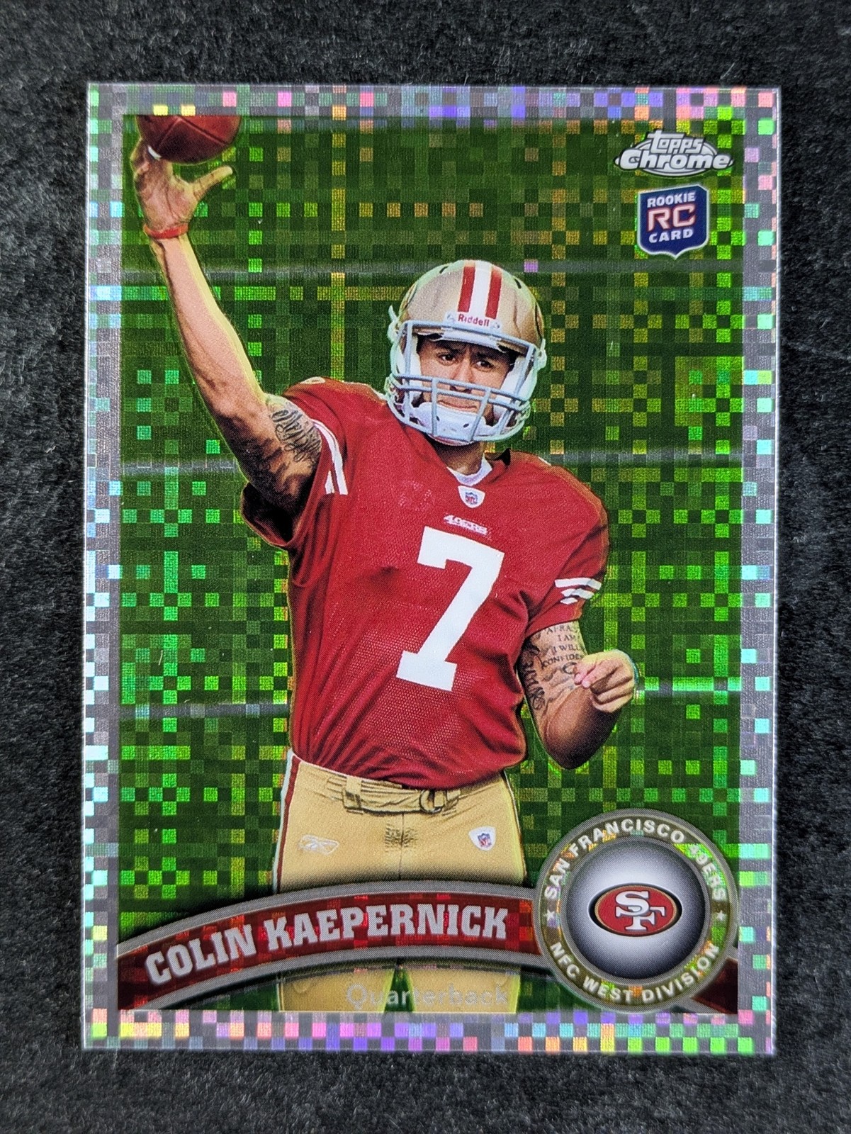 2011 Topps Chrome COLIN KAEPERNICK RC Xfractors San Francisco 49ers #25