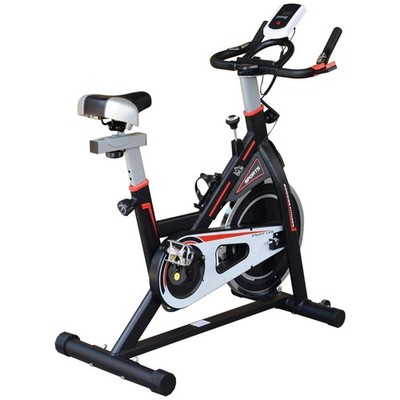 Riemengetriebener Heimtrainer mit LCD-Display - Schwarz