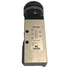 Manually Operated Valve 5/2 1/8 Push Button Green - Camozzi 358-896