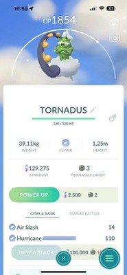   Shiny Tornadus    P T C - 80k stardust  - Description