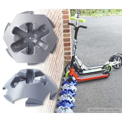 MOTTEZ Bodenständer Stellplatz in Grau, erweiterbar & frei anordnen für Roller