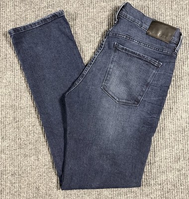 Mott & Bow Jeans Mens 32x32 Slim Straight Stretch Medium Wash Denim Blue Casual