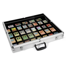 Card Display Case Trading Show ,Locking Aluminum Display Case Clear Top Showcase