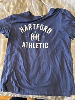 Hartford Athletic Bella Canvas Established 2019 Blue Graphic T Shirt Large