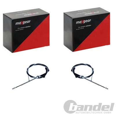 2x MAXGEAR HANDBREMSSEILE passend für MERCEDES-BENZ CITAN RENAULT KANGOO