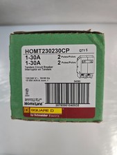  5 Square D Homeline 2-30 Amp 2-Pole Quad Tandem Circuit Breaker