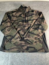 Starter Men's Quarter Zip Fleece Pullover Camouflage Green Size XL 46-48 