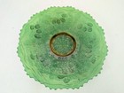 Vintage FENTON Carnival Glass 9.25" LEAF CHAIN Bearded Berry Plate in GREEN
