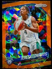 2025 Panini WNBA Prizm - Teresa Edwards #126 - Orange Cracked Ice Prizm