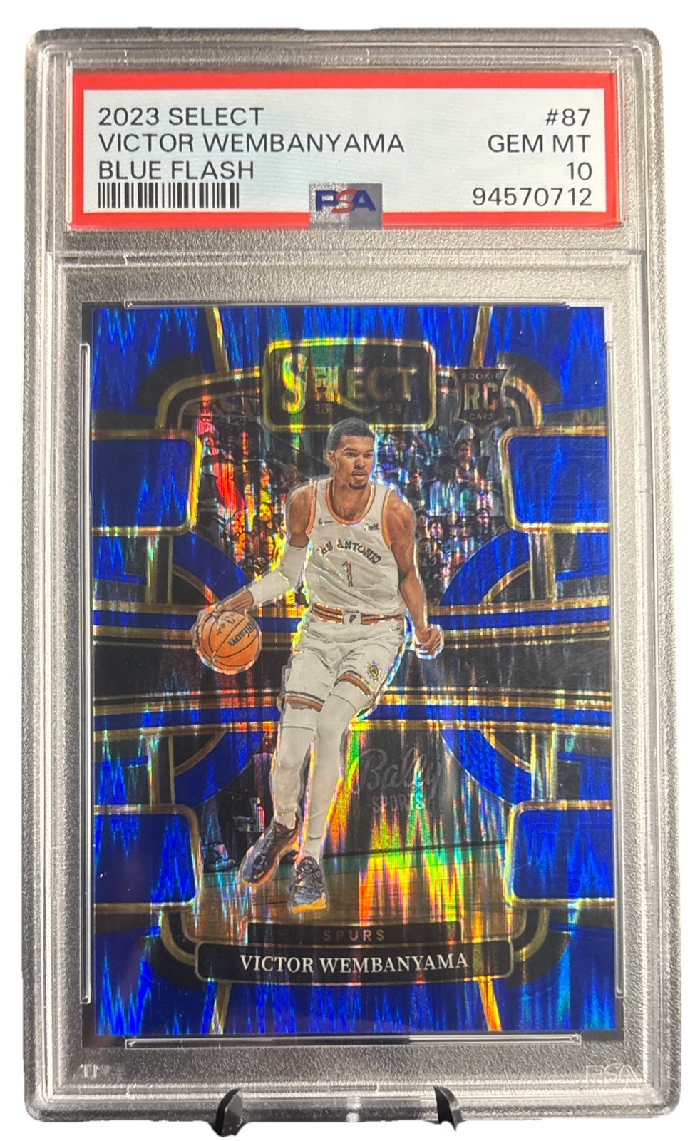 2023 Select - Victor Wembanyama Concourse Blue Flash /99 PSA 10 #87 GEM MINT RC