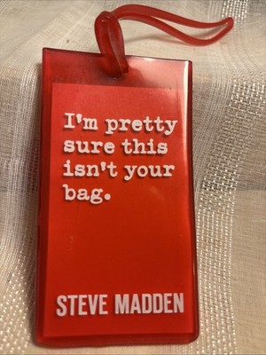 Steve Madden Luggage Tag Red   I m Pretty Sure This Isn t Your Bag  Address Card